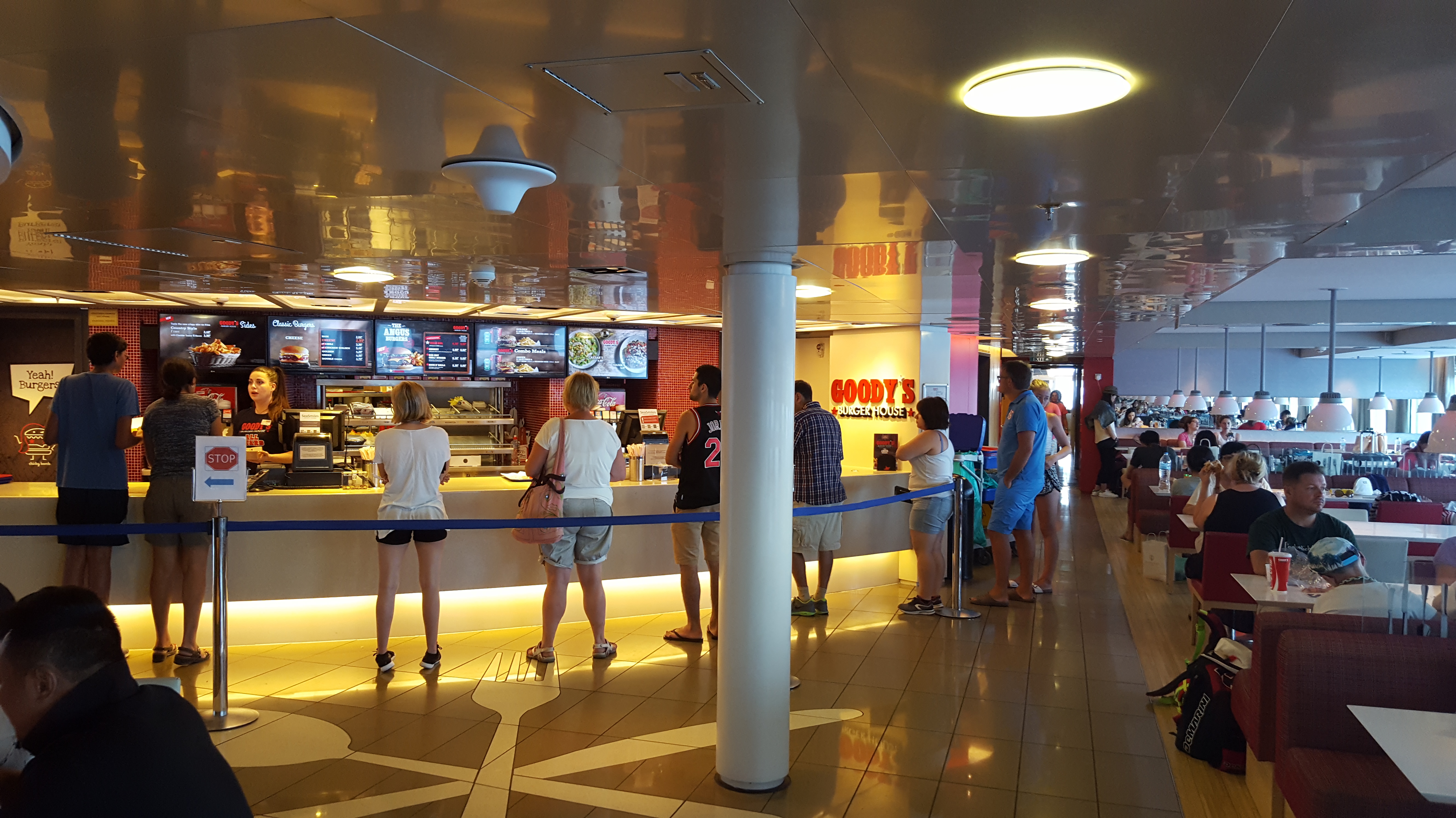 Restaurant in the ferry
