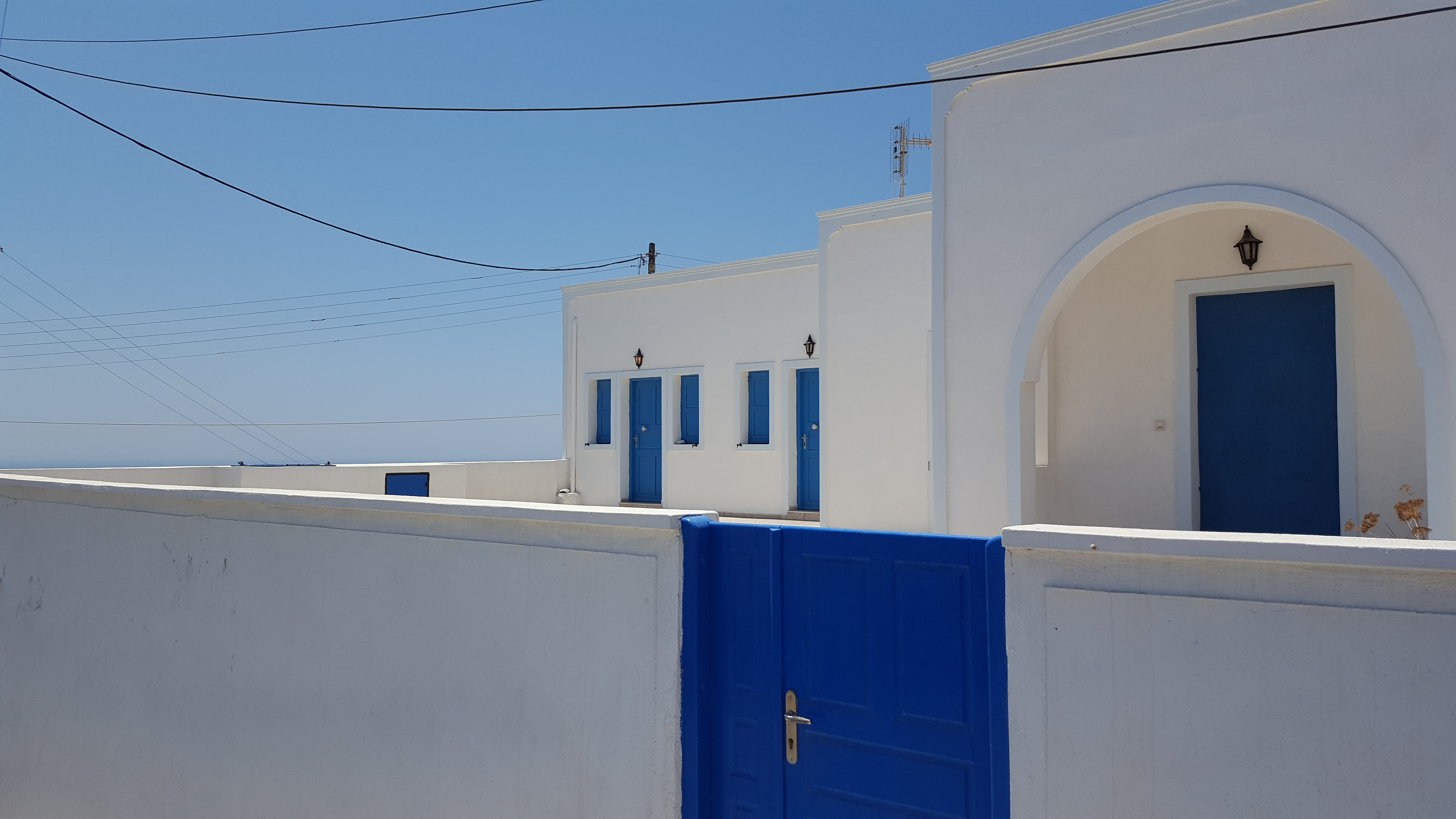 White and blue homes